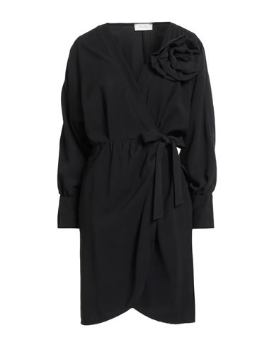 Motel Woman Mini Dress Black Size M Viscose, Polyester In Black