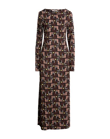 MALÌPARMI Maxi-Kleid Damen Braun 34,36,38,40 Damen