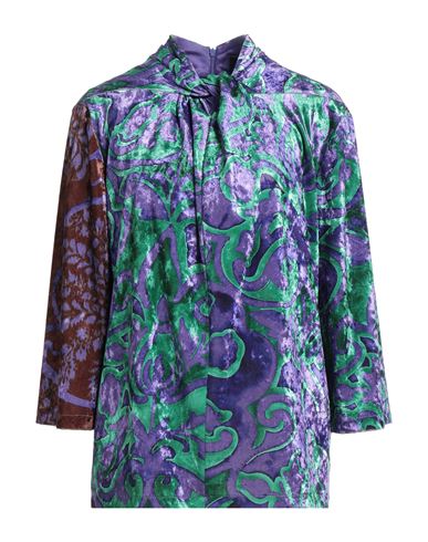 Clips Woman Top Purple Size 10 Polyester, Elastane In Purple