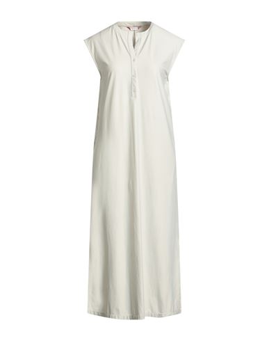 Max Mara Woman Midi Dress Light Grey Size M Polyamide, Elastane In Gray