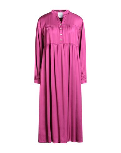 Wu'side Woman Midi Dress Mauve Size M/l Viscose In Pink