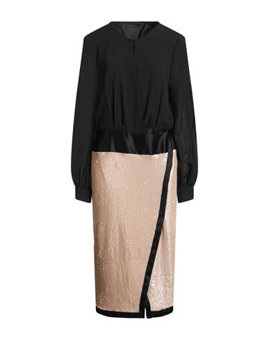 Pronovias The Party Edit Woman Midi Dress Black Size 16 Polyester In Black