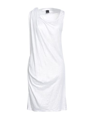 Pinko Woman Mini Dress Light Grey Size S Linen In White