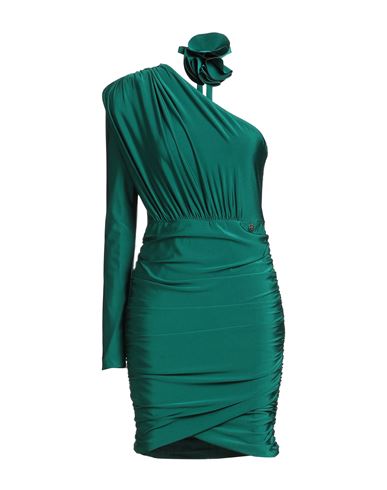 Alma Sanchez Woman Mini Dress Dark Green Size 6 Polyester, Elastane In Green