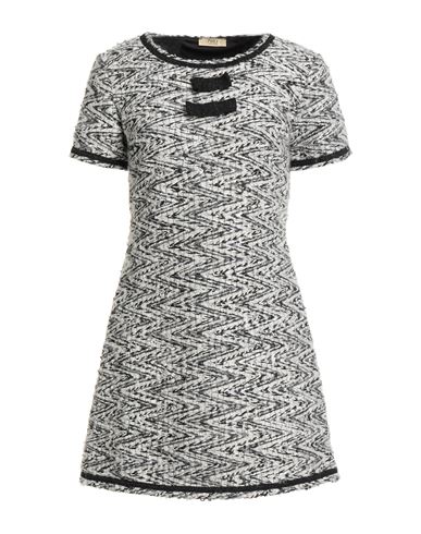 Pho® Firenze Pho Firenze Woman Mini Dress White Size S Polyester, Acrylic, Wool, Polyamide In Multi