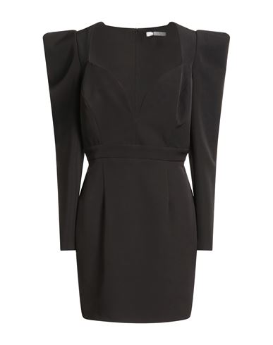 Silence Limited Woman Mini Dress Black Size L Polyester, Elastane In Black