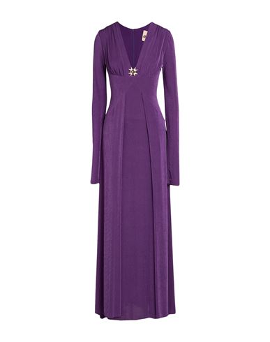 Aniye By Woman Maxi Dress Purple Size 6 Polyester, Elastane