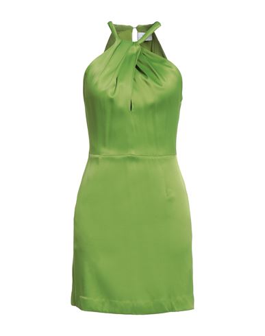 Nenette Woman Mini Dress Green Size 8 Viscose, Elastane In Green
