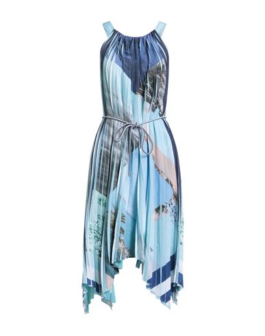 Marc Cain Woman Midi Dress Azure Size 5 Polyester In Blue