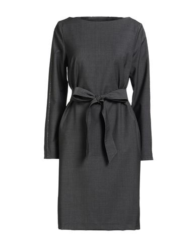 Camicettasnob Woman Midi Dress Charcoal Size 6 Wool, Polyester, Elastane In Black