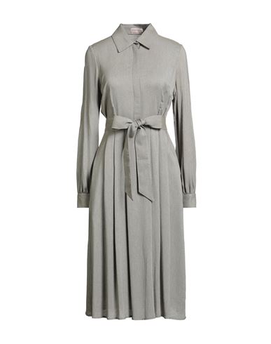 Camicettasnob Woman Midi Dress Sage Green Size 10 Viscose In Gray