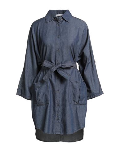 Fabiana Filippi Woman Mini Dress Blue Size 10 Cotton, Ecobrass In Blue