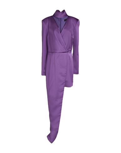 Matilde Couture Woman Mini Dress Purple Size 8 Polyester, Elastane In Purple