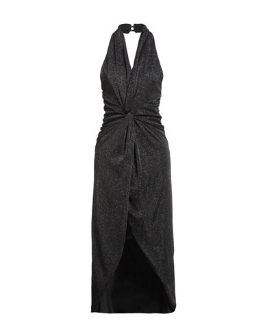 Actualee Woman Maxi Dress Black Size 8 Polyamide, Metal In Black