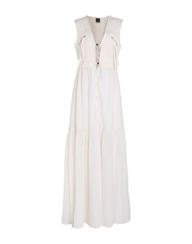 Pinko Woman Maxi Dress Off White Size 8 Cotton In Neutral