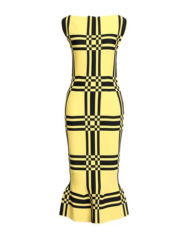 Marni Woman Midi Dress Yellow Size 6 Viscose, Polyester, Polyamide, Elastane