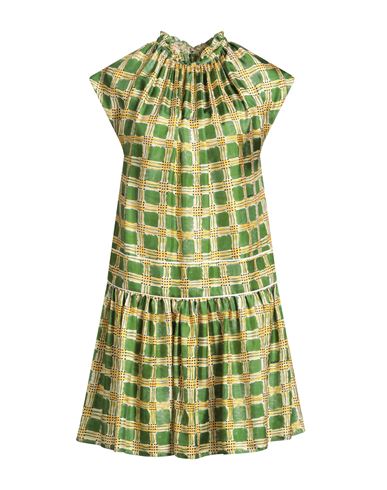 Marni Woman Mini Dress Green Size 4 Silk