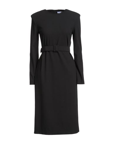 Harris Wharf London Woman Midi Dress Black Size 8 Viscose, Polyamide, Elastane In Black