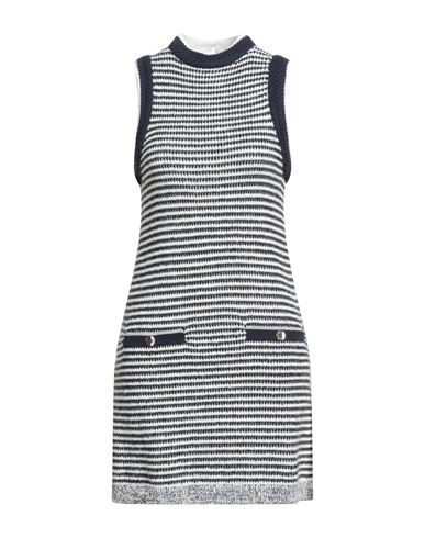 Iblues I Blues Woman Mini Dress Navy Size L Cotton, Acrylic, Polyamide, Textile Fibers, Mohair Wool In Black