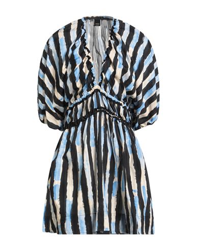 Pinko Woman Mini Dress Azure Size 4 Viscose In Black