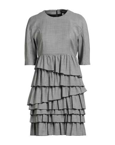 Rochas Woman Mini Dress Black Size 4 Wool, Polyamide, Elastane In Gray
