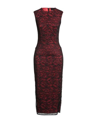 Rochas Woman Midi Dress Black Size 4 Polyamide, Elastane, Viscose In Black