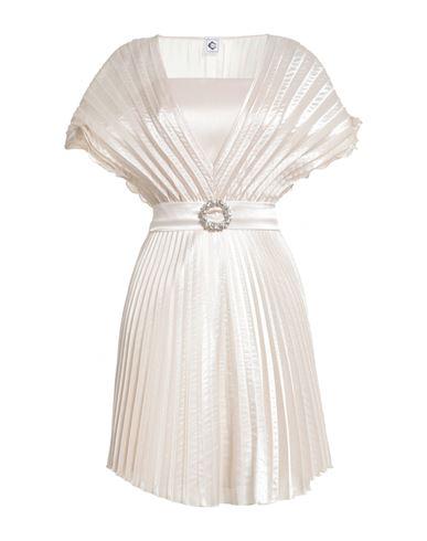 Double C Woman Mini Dress Beige Size 8 Polyester, Nylon, Elastane In Neutral