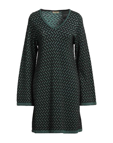Pho® Firenze Pho Firenze Woman Mini Dress Black Size M Acrylic, Synthetic Fibers, Wool, Metallic Fiber, Alpaca Wo In Black