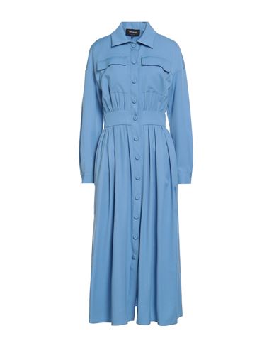 Rochas Woman Maxi Dress Light Blue Size 4 Virgin Wool In Multi