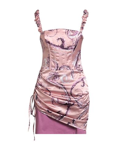 Versace Jeans Couture Woman Mini Dress Blush Size 10 Polyester, Elastane, Cotton In Pink