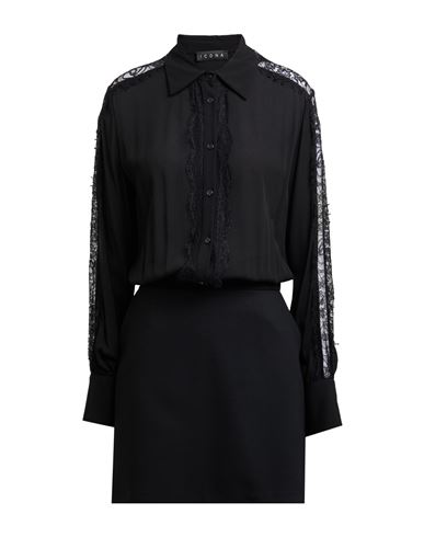 Icona By Kaos Woman Mini Dress Black Size 10 Rayon