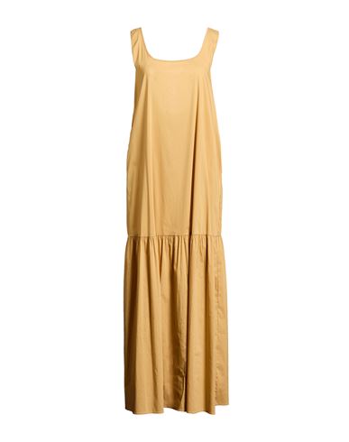 Jijil Woman Maxi Dress Mustard Size 8 Cotton, Polyamide, Elastane In Yellow