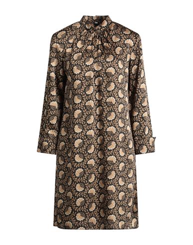 Emme By Marella Woman Mini Dress Black Size 8 Polyester In Gray