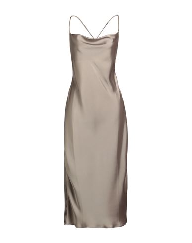 Emme By Marella Woman Midi Dress Grey Size 10 Polyester In Gray