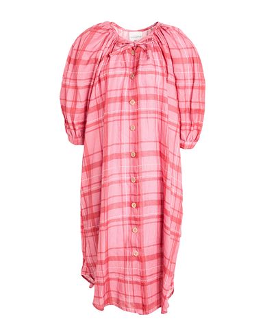Ballantyne Woman Midi Dress Coral Size 10 Linen In Red