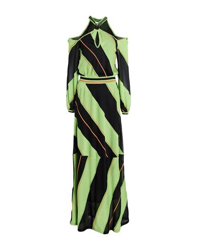 Nenette Woman Maxi Dress Green Size L Viscose, Polyester In Green