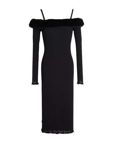 Blumarine Woman Midi Dress Black Size 6 Viscose, Polyester In Black