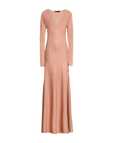 Fabiana Filippi Woman Maxi Dress Blush Size 4 Viscose, Metallic Fiber In Pink