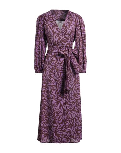 Nenette Woman Maxi Dress Mauve Size 4 Cotton In Purple