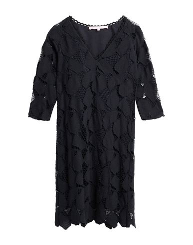 Valerie Khalfon Woman Mini Dress Midnight Blue Size 6 Cotton In Multi
