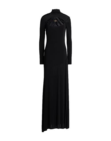 Versace Jeans Couture Woman Maxi Dress Black Size 8 Viscose, Elastane In Black