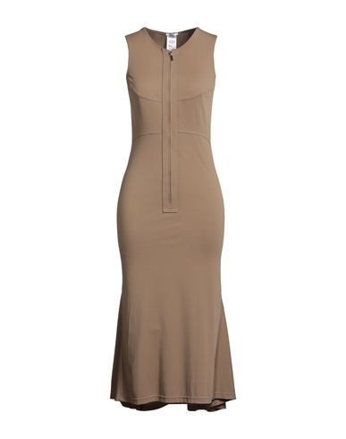 Wolford Woman Midi Dress Khaki Size L Viscose, Polyamide, Elastane In Nude