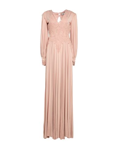 Elisabetta Franchi Red Carpet Woman Maxi Dress Blush Size 6 Cupro, Elastane, Polyamide, Viscose, Cot In Pink