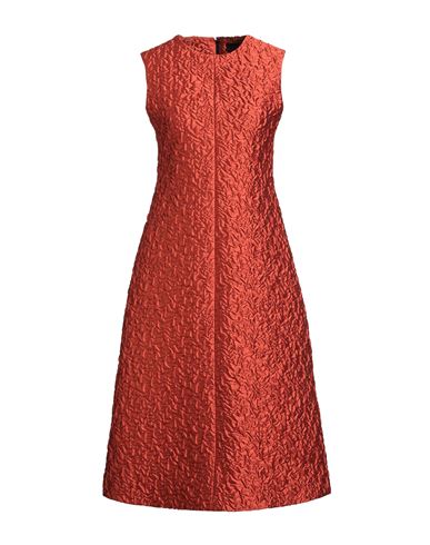 Ter Et Bantine Woman Midi Dress Rust Size 4 Polyamide, Polyester In Red