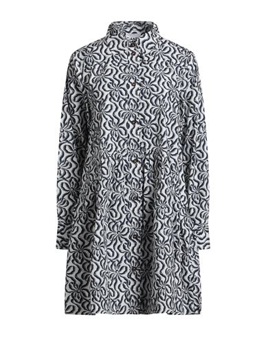 Ganni Woman Mini Dress Navy Size 8/10 Organic Cotton In Blue