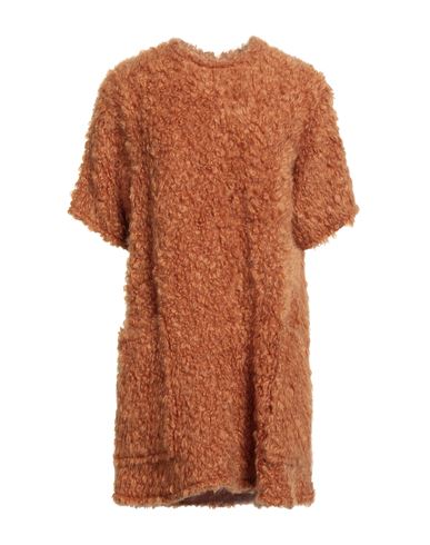 Maison Rabih Kayrouz Woman Mini Dress Rust Size 6 Mohair Wool, Virgin Wool, Elastane In Brown