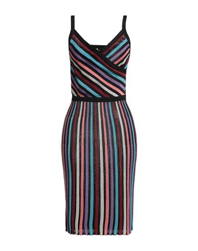 Boutique Moschino Woman Midi Dress Black Size 8 Viscose, Polyamide, Polyester In Black