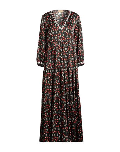 Muzungu Sisters Woman Maxi Dress Black Size S Silk In Black