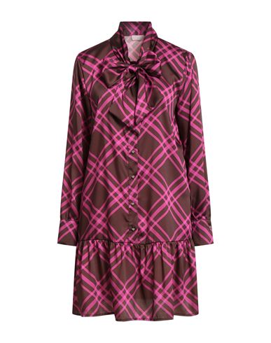 Liu •jo Woman Mini Dress Transparent Size 6 Polyester In Pink