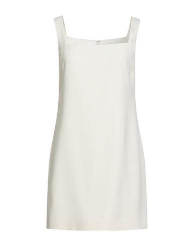 Theory Woman Mini Dress Cream Size 6 Triacetate, Polyester In White